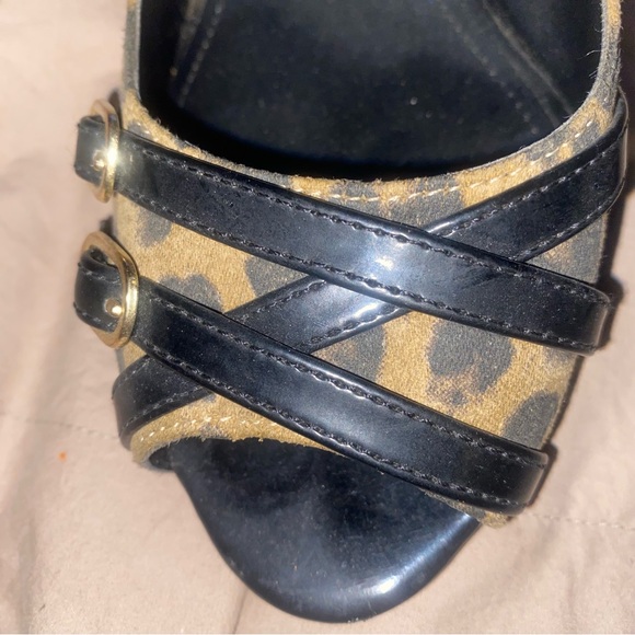 Jaclyn Smith Jacey Animal Print Peep Toe Shoe Size 7.5 - Picture 4 of 8